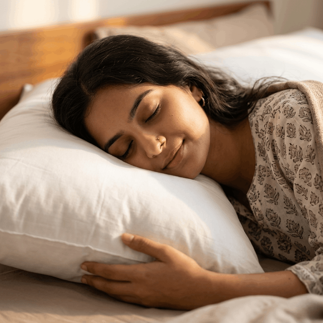 Sleeping on pillow