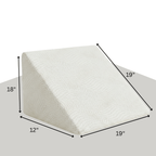 Cushion wedge with dimensions labeled on a white background